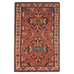 Antiker kaukasischer Kelim-Teppich aus Wolle mit geometrischem Kelim und Tiermuster