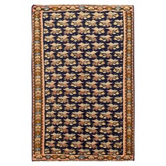 Antiker Kelim-Teppich aus Wolle, Kurdischer Senneh- Kelim