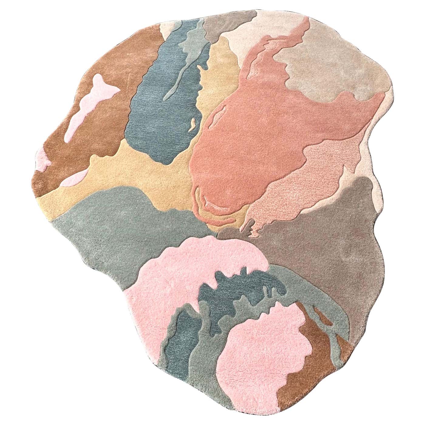 Irregular Shape Abstract Rug by RAG HOME For Sale at 1stDibs