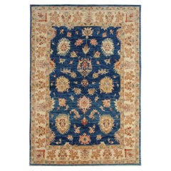 Oriental Rug Blue Zeigler Carpet Handmade Bedroom Rug
