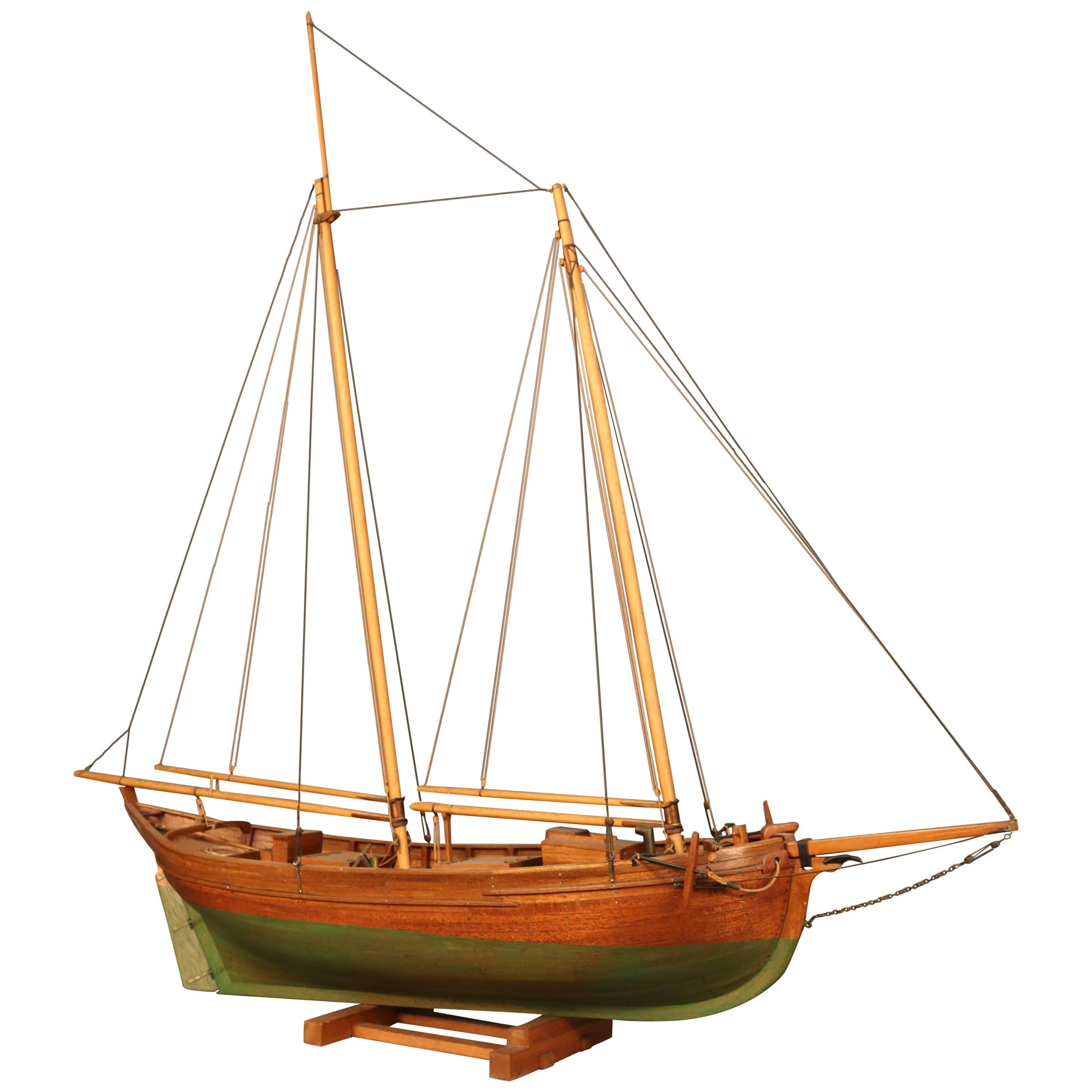 Eastport Pinky Ship Model by Robert Innis For Sale