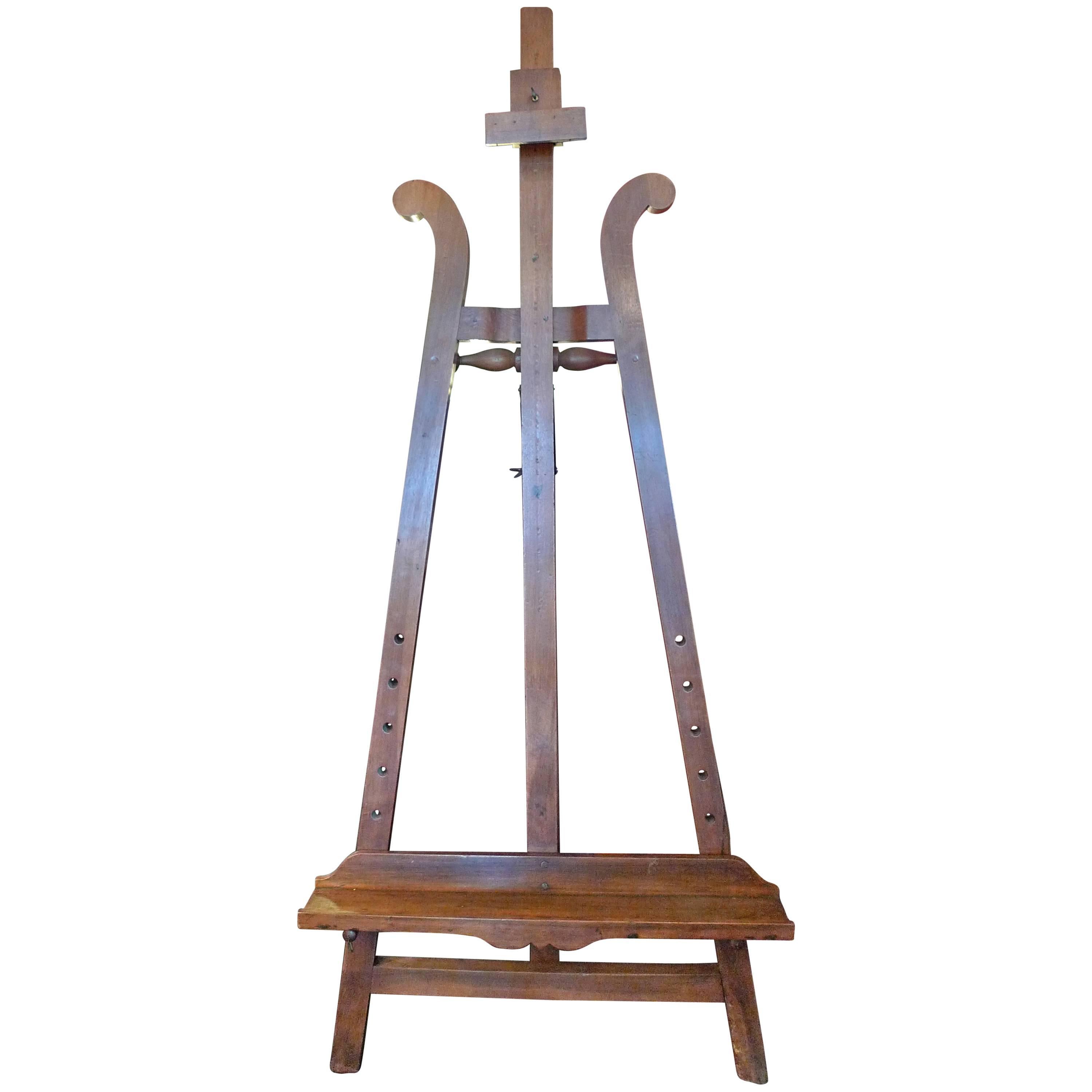 French xix Wooden Easel