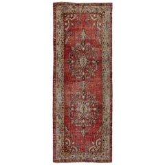 4.8x12.2 Ft Used Hand Knotted Anatolian Wool Runner Rug for Hallway Decor