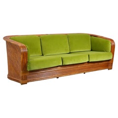 Rattan-Sofa von Maugrion für Roche Bobois, hergestellt in Frankreich, 1980er Jahre