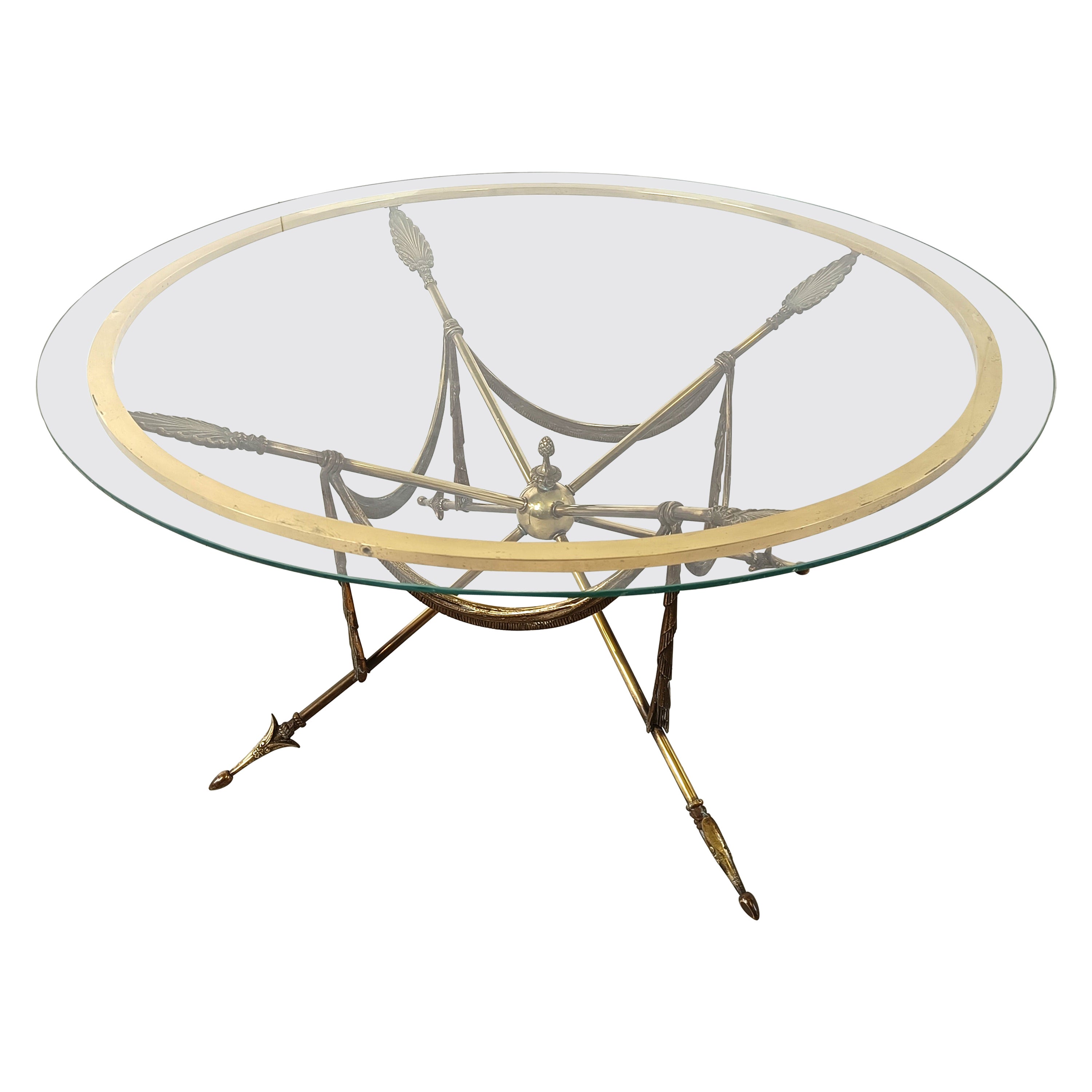 Brass coffee table in the manner of Maison Jansen, 1970s
