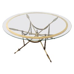 Brass coffee table in the manner of Maison Jansen, 1970s