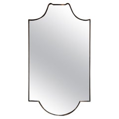 Retro Brass Shield Mirror