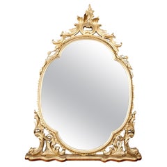 Antique 19th Century Quatrefoil Mantle Mirror