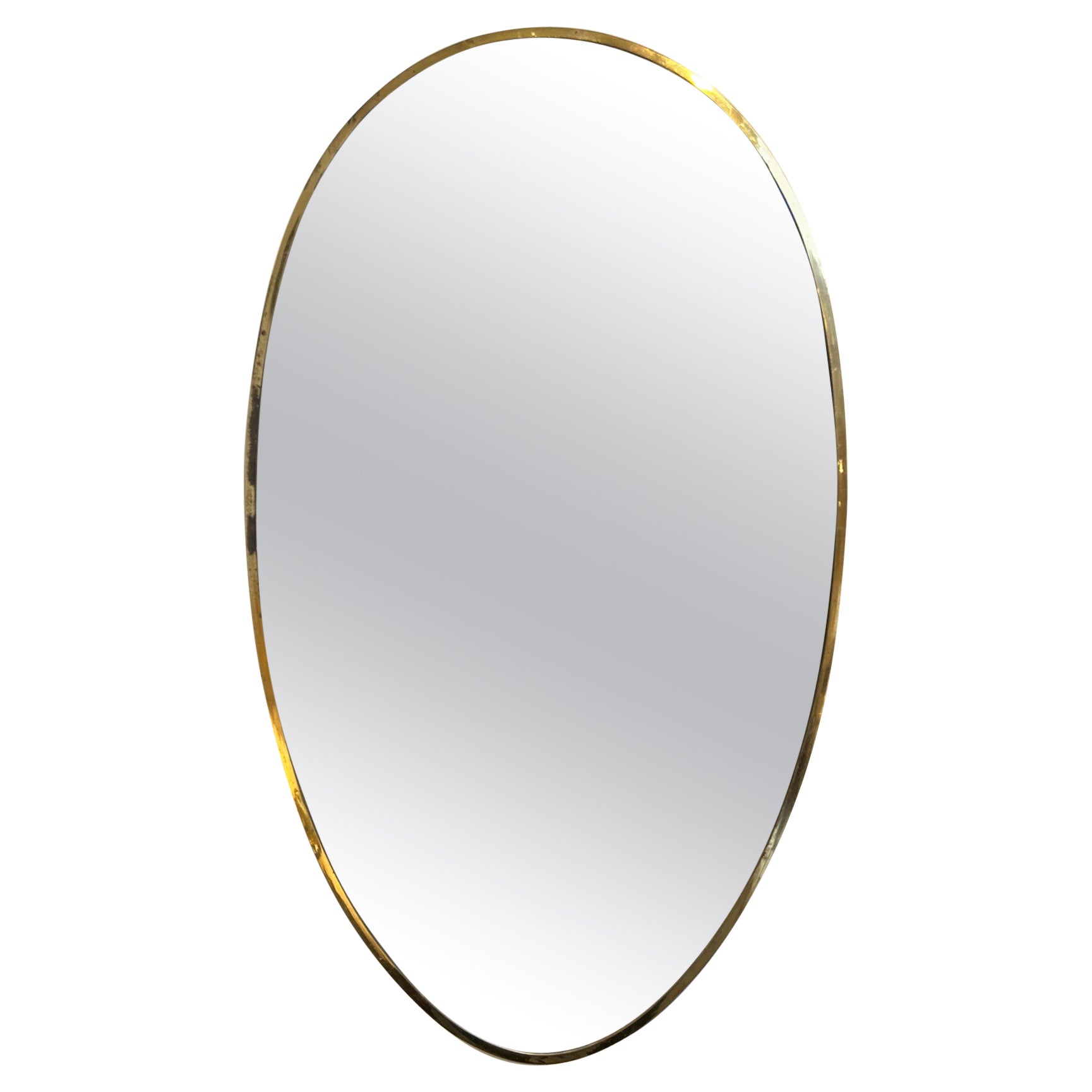 Mid-Century Oval Mirror For Sale