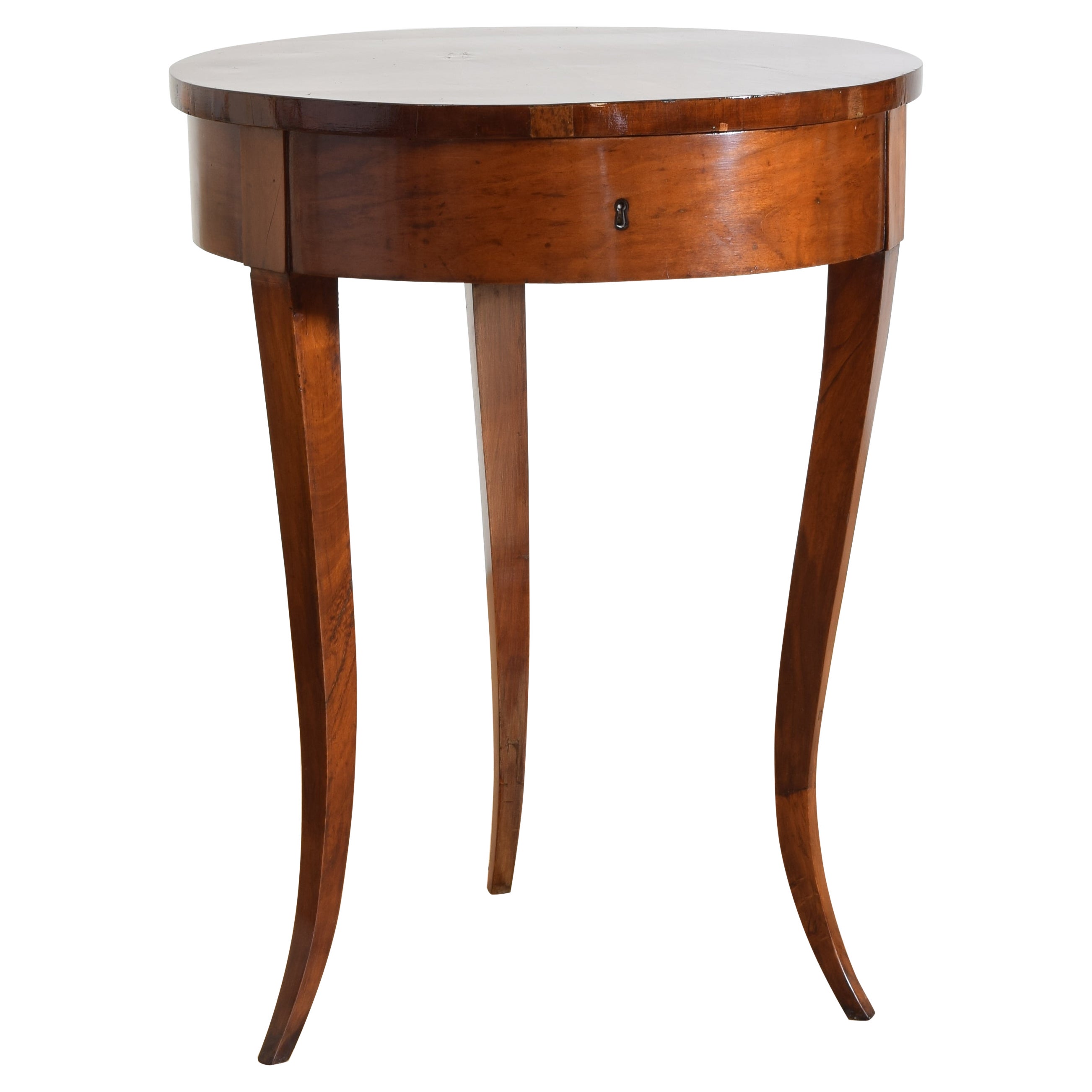 Italian, Veneto, Neoclassical Walnut Center/Side Table, Rotating Top, ca. 1820 For Sale