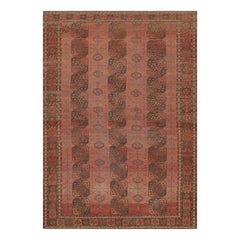 Vintage Ersari Rug in Red with Geometric Medallions, from Rug & Kilim
