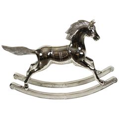 Vintage Nickel-Plated Rocking Horse 12