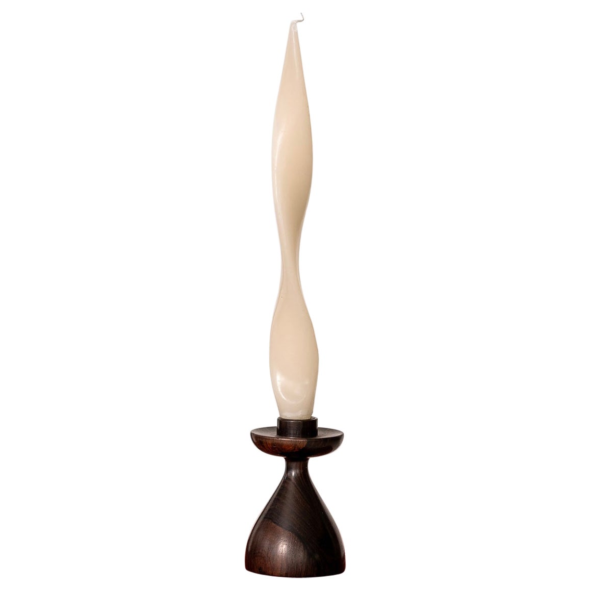 Brazilian Midcentury Candlestick in Rosewood by Casa Finland, c. 1970 For Sale