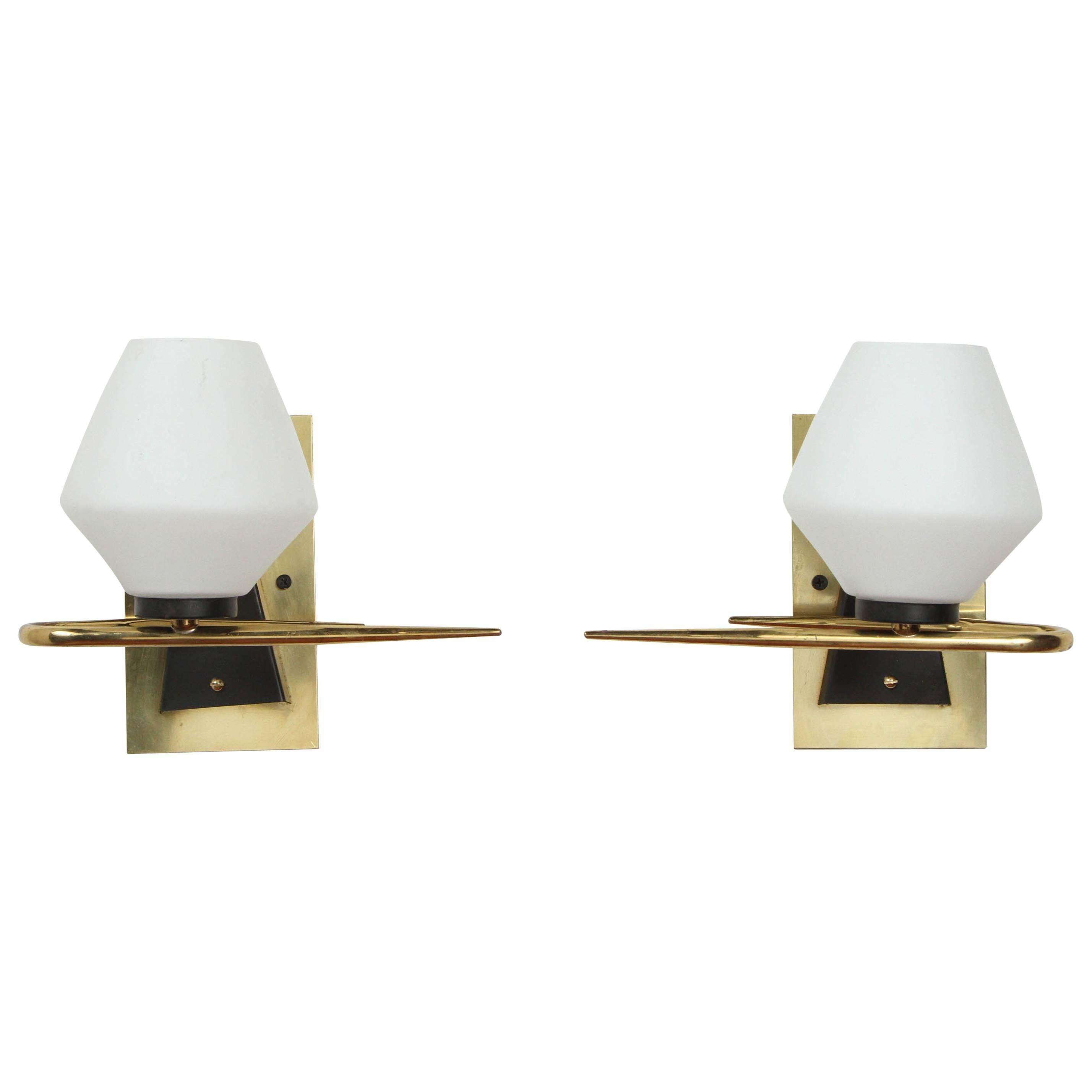 Pair of Mid-Century French Sconces