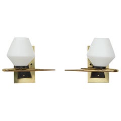 Retro Pair of Mid-Century French Sconces