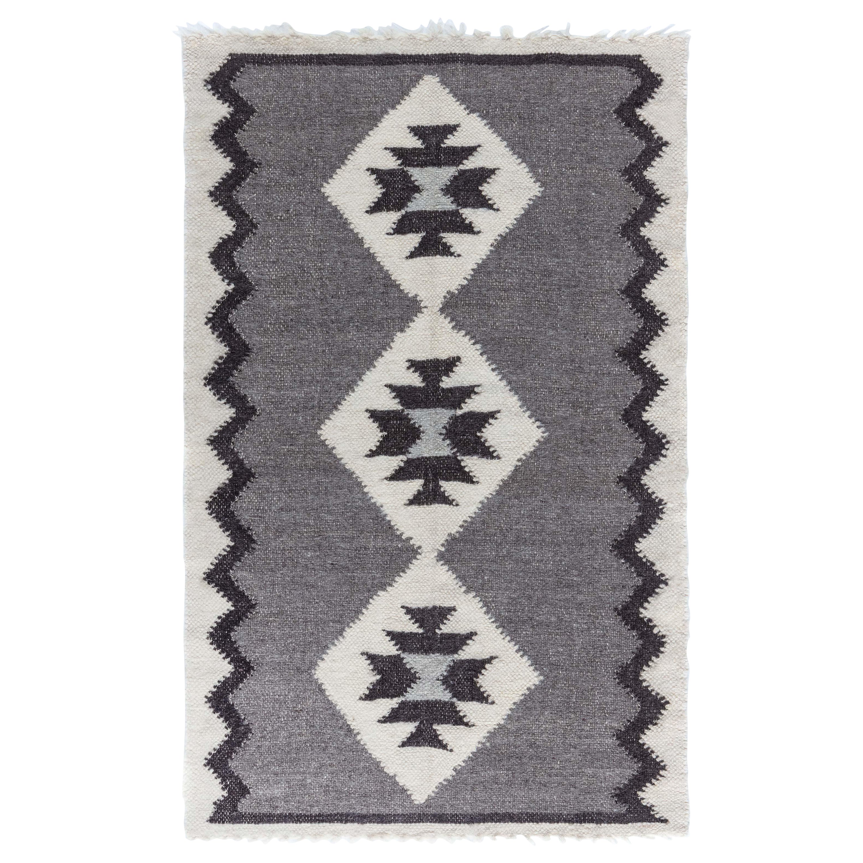 Large Hair-on-hide Grey and Light Brown Modern Rug by Doris Leslie Blau ...