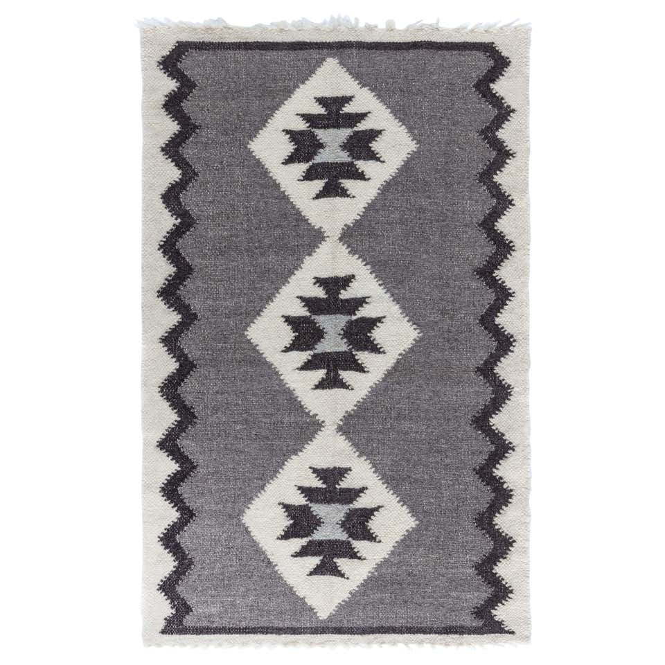 Large Hair-on-hide Grey and Light Brown Modern Rug by Doris Leslie Blau ...