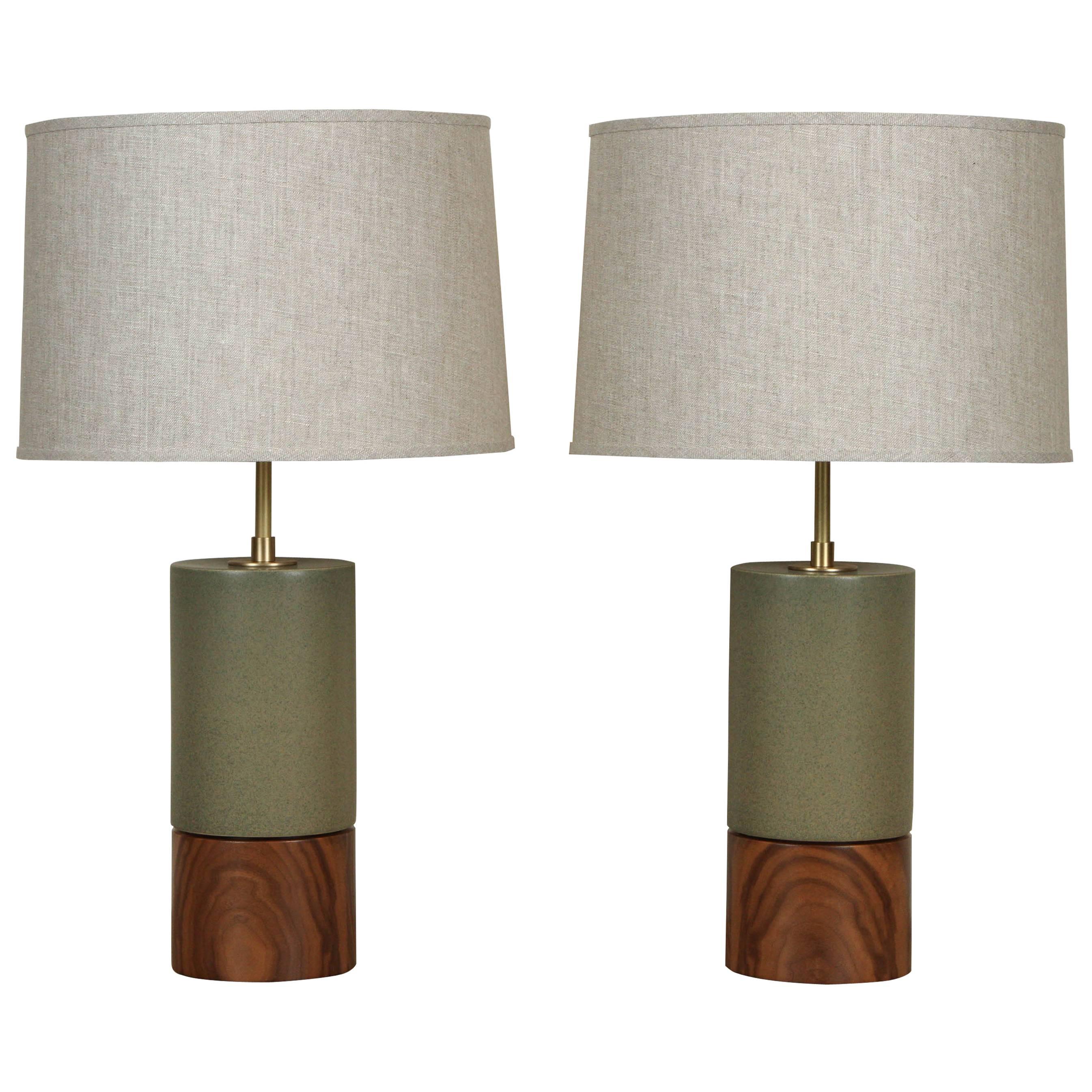 Pair of Short Baxter Lamps by Stone and Sawyer