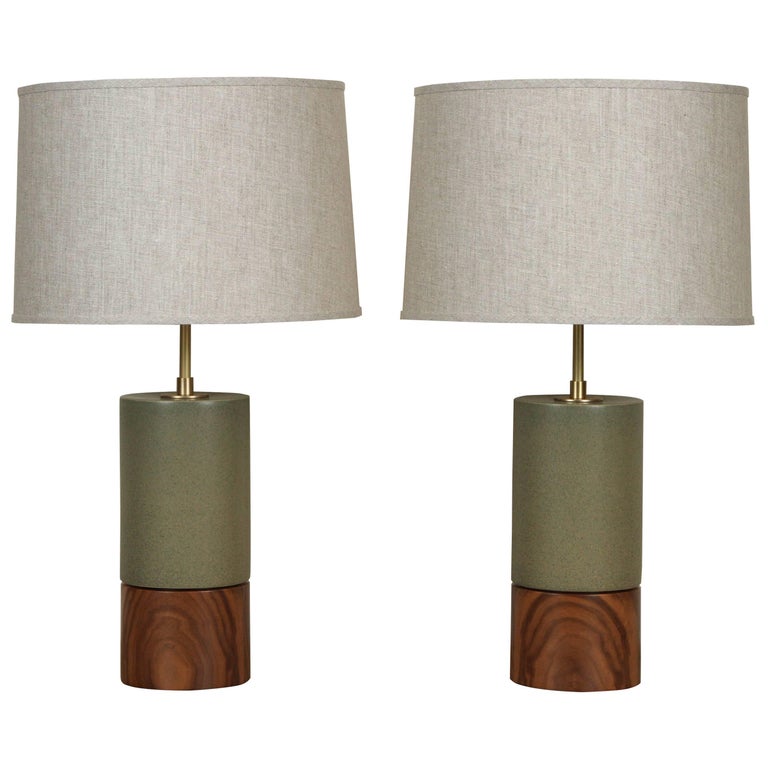 Pair of Short Baxter Lamps by Stone and Sawyer