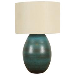 Used Extra Large Turquoise Ceramic Pod Lamp by Victoria Morris