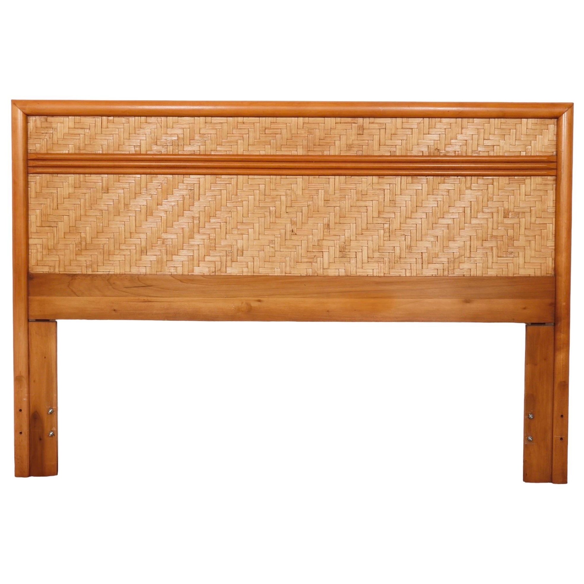 Queen Rattan Headboard by Dixie For Sale