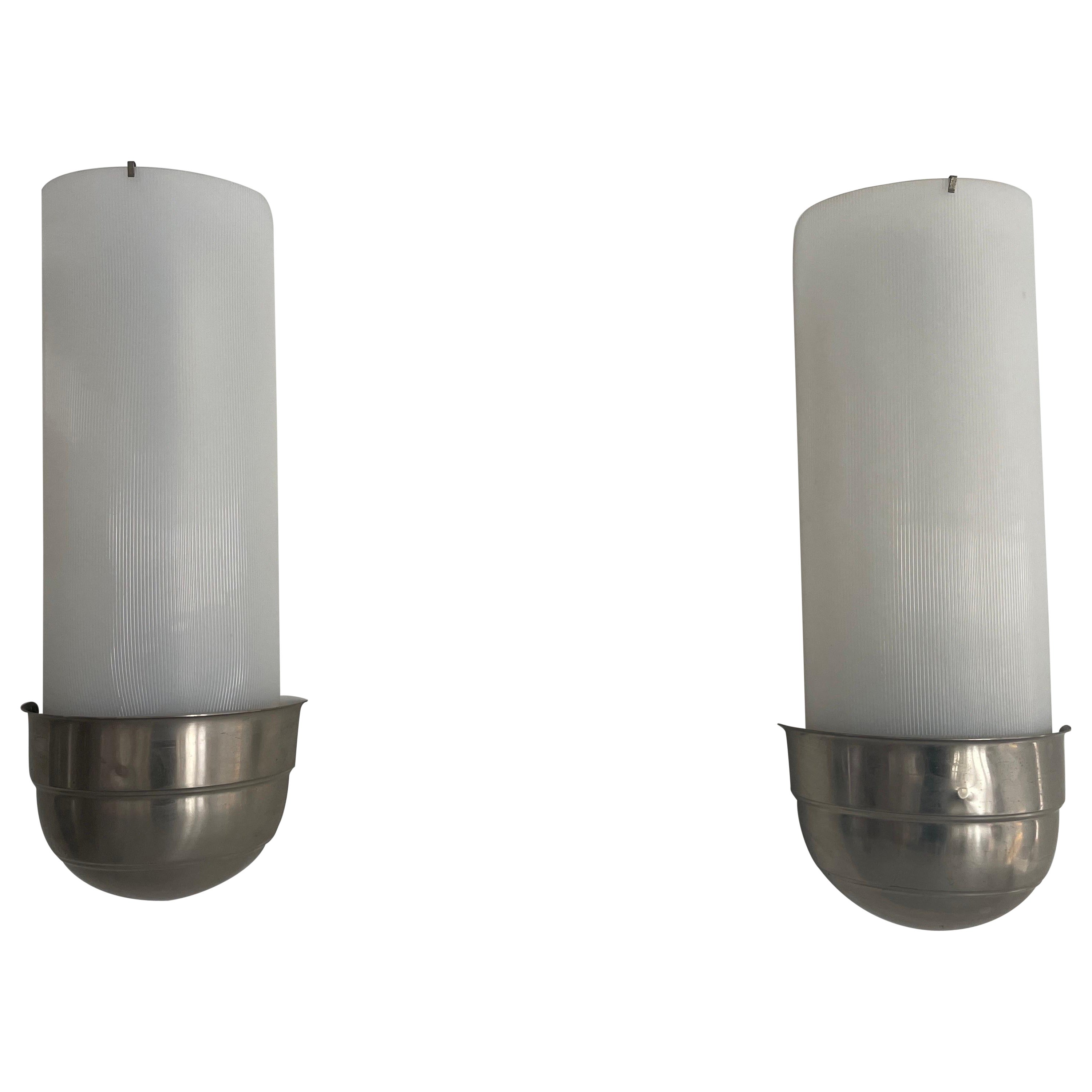 Art Deco Pair of Cinema Sconces, 1940s, Germany For Sale