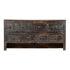Antique Large English 19thC Pine Dresser Base / Counter