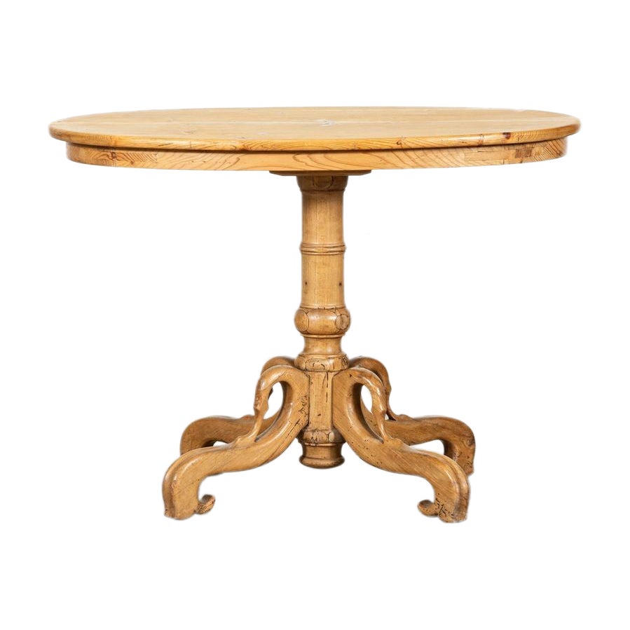 19. Jahrhundert Französisch Obstholz & Kiefer ovalen Tisch