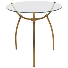 Italian Brass and Glass Occasional Table