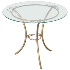 Vintage Italian Brass Circular Table