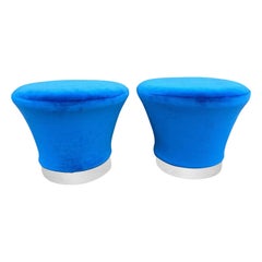 Pair Of Pierre Paulin Style Mushroom Ottomans