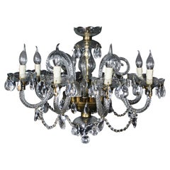 Retro Venetian Glass 8 Branch Chandelier 20th Century