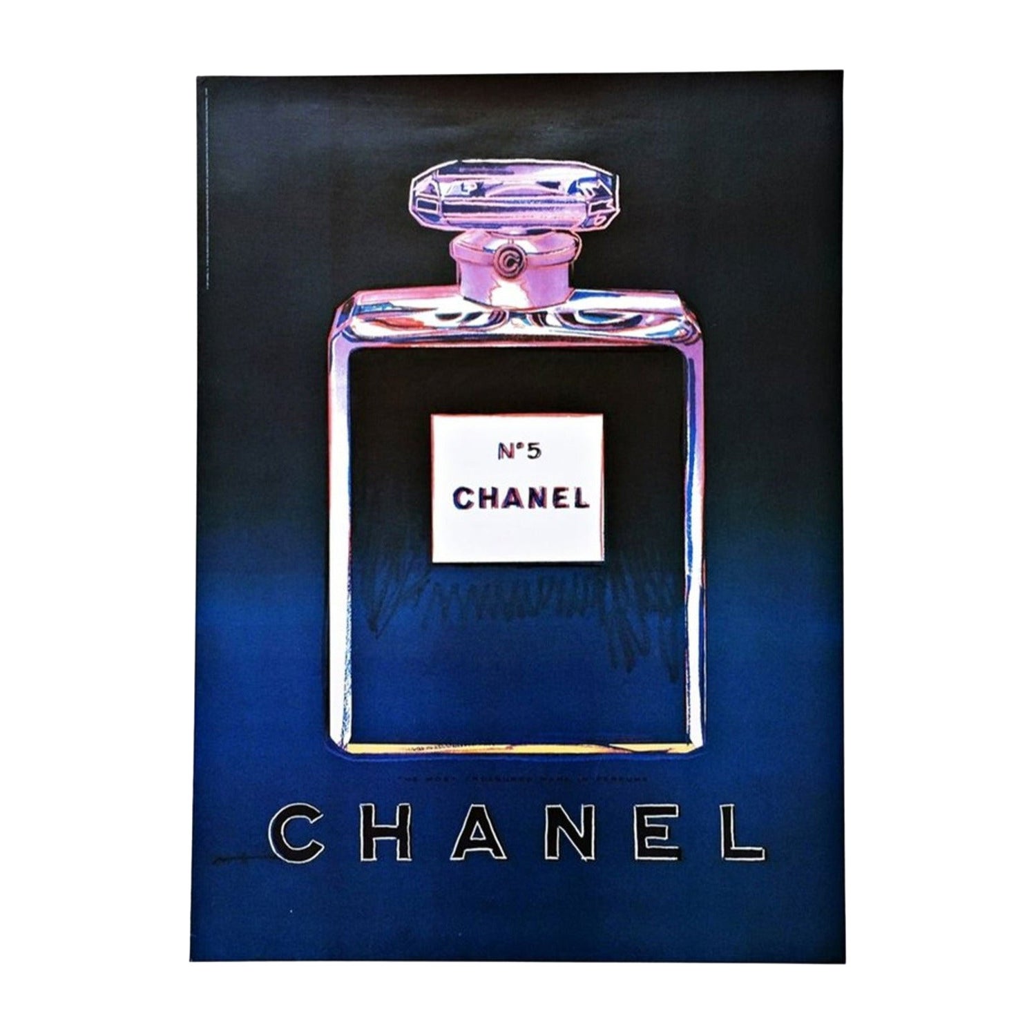 1997 Andy Warhol - Chanel Black Original Vintage Poster For Sale