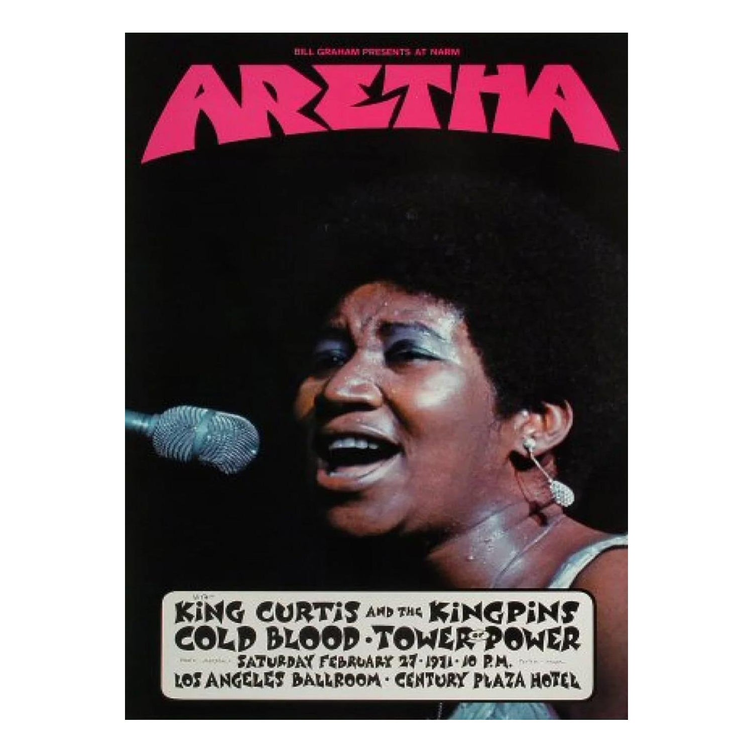 1971 Aretha Franklin - Los Angeles Ballroom Original Vintage Poster For Sale