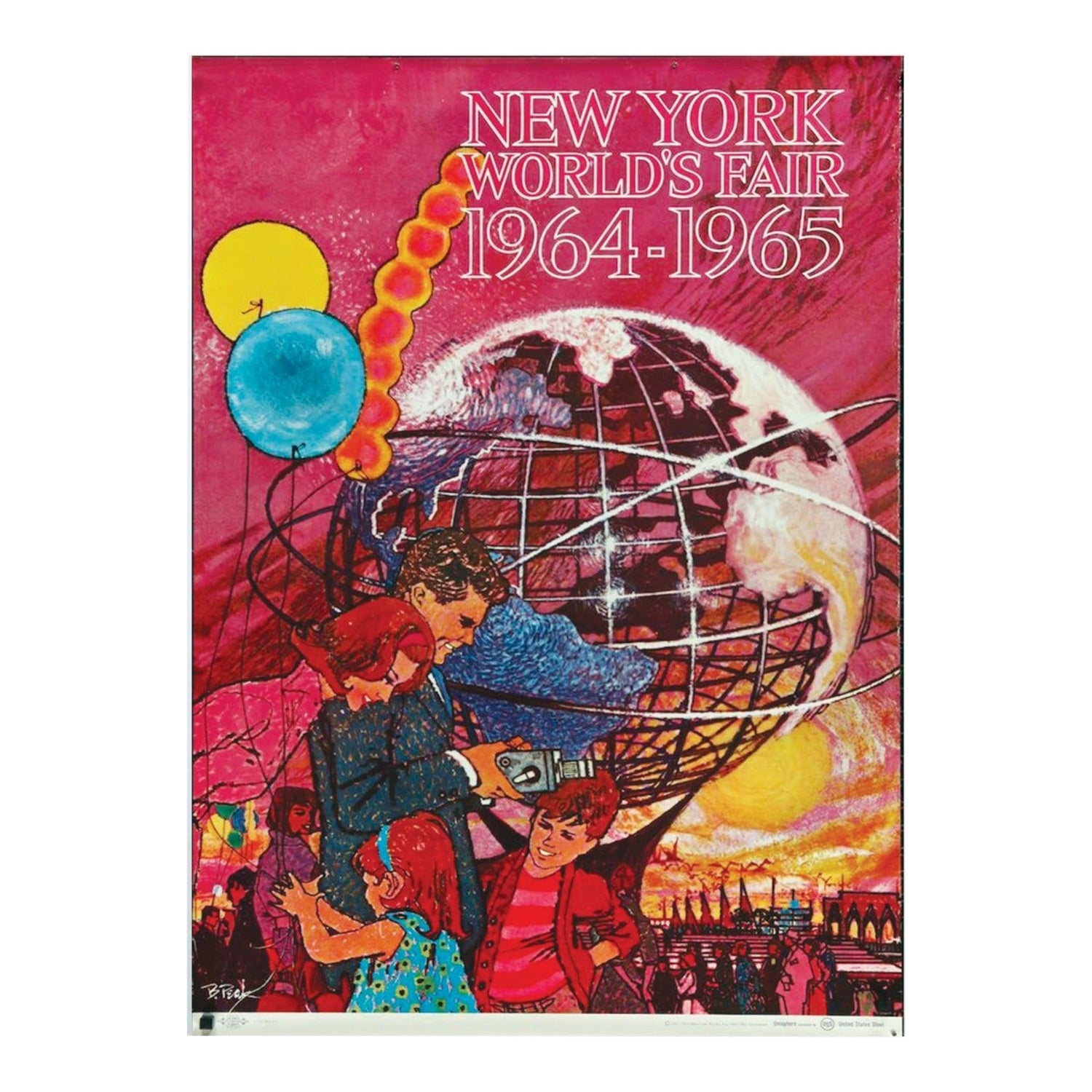 1964 New York World's Fair 1964-1965 Original Vintage Poster For Sale