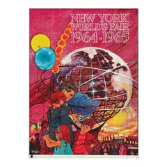 1964 Feria Mundial de Nueva York 1964-1965 Cartel Vintage Original