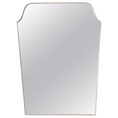 Large 1950s Italian Brass Framed Mirror