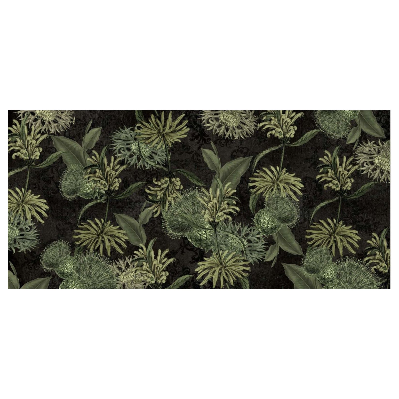 Dark Bloom Wall Paper in Fabric also suitable for wet area  For Sale