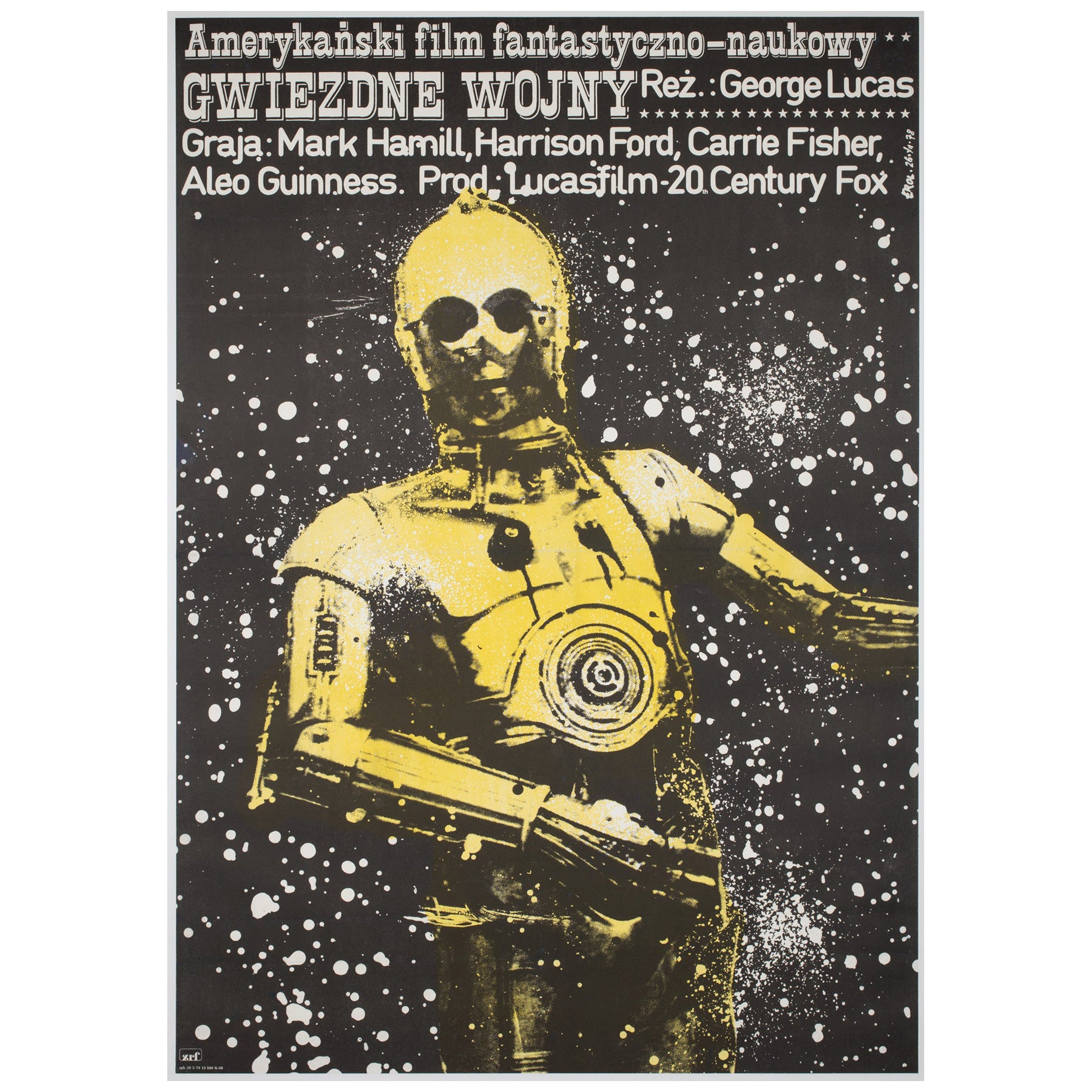 STAR WARS 1979 Original Polish Film Movie Poster, JAKUB EROL For Sale