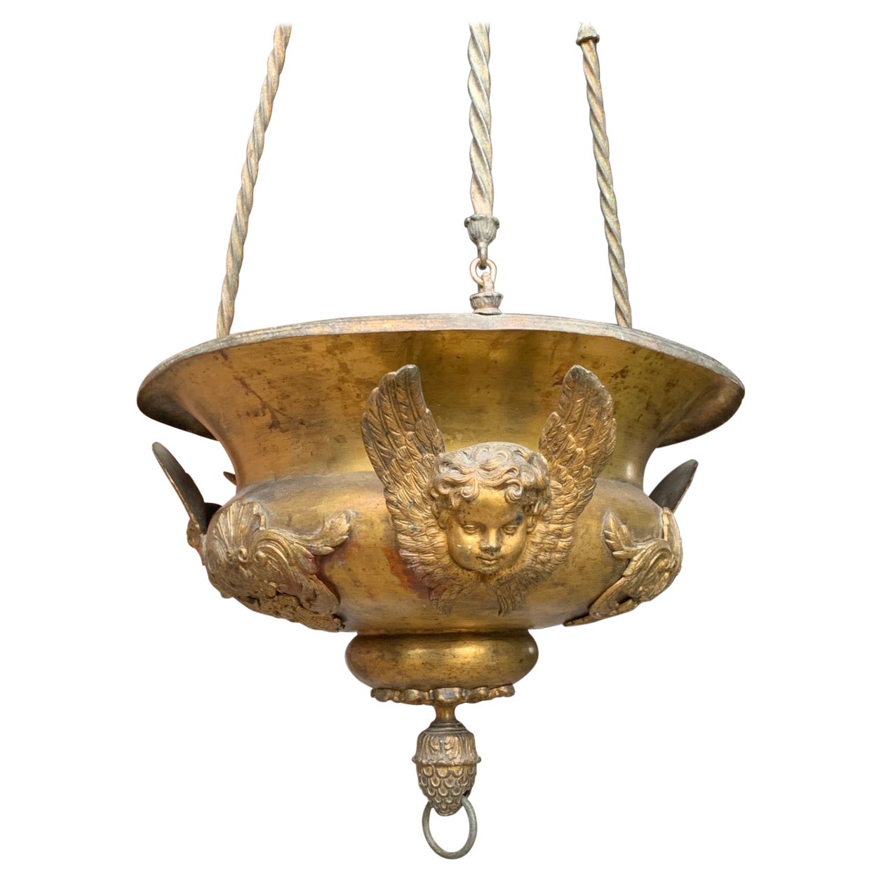 19th Century French Church Sanctuary Ceiling Light