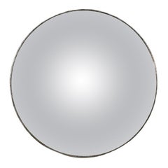 Witch Mirror, Curved Mirror, Diameter 120cm, Mirror and Metal, XXIth Century.