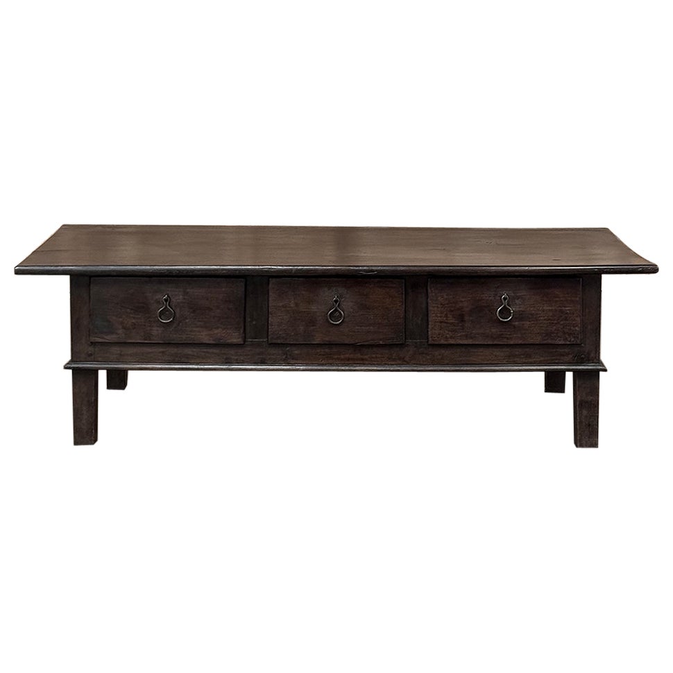 18th Century Rustic Oak Coffee Table For Sale