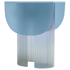 Lampe de table Helia bleu glace par Glass Variations