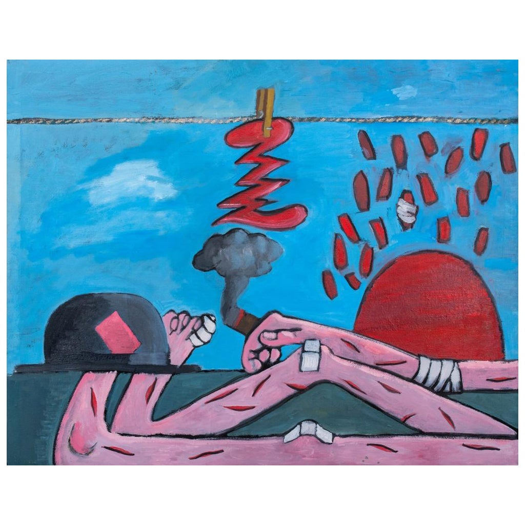 Domenick Capobianco Óleo surrealista sobre lienzo
