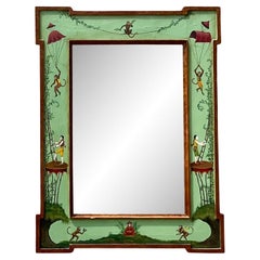 Vintage Regency Hand Painted Circus Mirror
