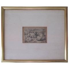 Adriaen van de Velde, Two Recumbent Sheep, 1670