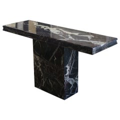1980s Red Levanto Italian Marble Console Table