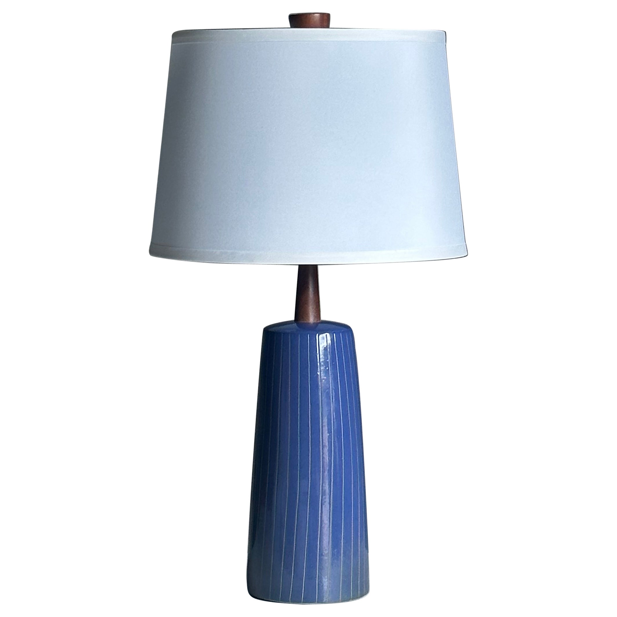Martz Lamp by Jane and Gordon Martz/ Marshall Studios, ceramic and walnut  For Sale