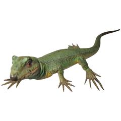 Austrian Cold Painted Bronze Lizard