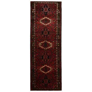 Vintage Rust Red Runner Rug Floral Rustic Wool Traditional Stair Runner ...